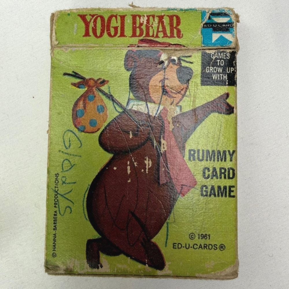 Vintage 1961 Yogi Bear Rummy Card Game Ed-U-Cards Hanna-Barbera Collectible